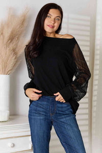 Confidence and Coffee Round Neck Raglan Sleeve Blouse