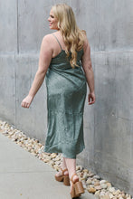 Load image into Gallery viewer, Wild Thing Satin Midi Slit Dress
