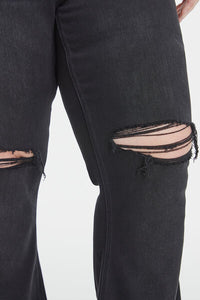Addyson High Waist Distressed Raw Hem Flare Jeans by Bayeas
