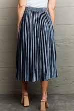 Load image into Gallery viewer, Whimsy Waltz Accordion Pleated Flowy Midi Skirt in Cloudy Blue
