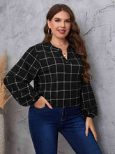 Load image into Gallery viewer, Business Casual Notched Neck Long Sleeve Blouse
