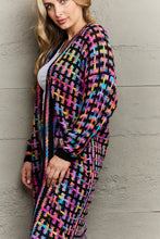 Load image into Gallery viewer, Whimsical Wanderlust Multicolored Open Front Fringe Hem Cardigan
