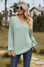 Load image into Gallery viewer, Always On Time Notched Neck Raglan Sleeve Blouse
