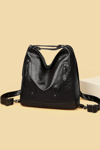 Casual Carryall Vegan Leather Shoulder Bag (2 color options)