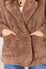 Load image into Gallery viewer, Take my Breath Away Double Breasted Fuzzy Coat
