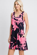 Load image into Gallery viewer, Best of Me Floral V-Neck Tank Dress with Pockets
