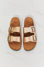Load image into Gallery viewer, Best Life Double-Banded Slide Sandal in Gold
