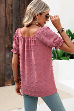 Load image into Gallery viewer, Timeless Tranquility Swiss Dot Puff Sleeve Square Neck Blouse (multiple color options)
