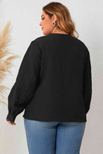 Load image into Gallery viewer, Mesmerizing Moonlight Notched Neck Lace Detail Blouse

