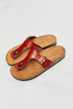 Load image into Gallery viewer, Drift Away T-Strap Flip-Flop in Red
