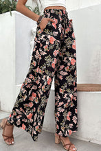 Load image into Gallery viewer, Tropics Await Floral Pull-On Wide Leg Pants
