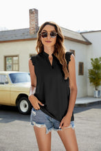 Load image into Gallery viewer, Simple Bliss Lace Trim Notched Neck Tank (multiple color options)
