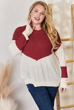 Load image into Gallery viewer, Chase The Moments Color Block Dropped Shoulder Knit Top
