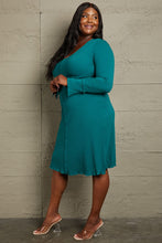 Load image into Gallery viewer, Couture Comfort Chevron Upper Bodycon Midi Dress in Deep Teal
