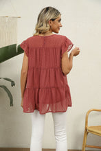 Load image into Gallery viewer, Sun-kissed Swiss Dot Tiered Blouse (multiple color options)
