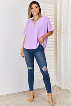 Load image into Gallery viewer, All Smiles Texture Short Sleeve T-Shirt in Bright Lavender
