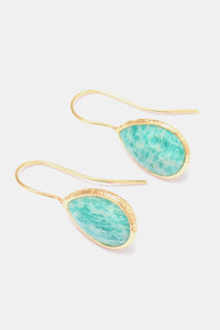 Handcrafted Natural Stone Teardrop Earrings (multiple color options)