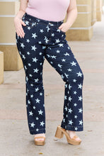 Load image into Gallery viewer, Janelle High Waist Star Print Flare Jeans by Judy Blue
