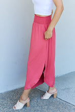 Load image into Gallery viewer, Comfort Princess High Waist Scoop Hem Maxi Skirt in Hot Pink
