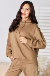 Chilled Out Drawstring Drop Shoulder Long Sleeve Hoodie