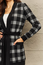 Load image into Gallery viewer, Changing Leaves Plaid Tie Waist Pocketed Cardigan (2 color options)
