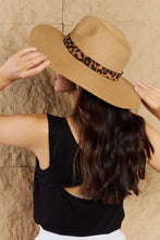 Load image into Gallery viewer, Wild One Leopard Ribbon Straw Hat

