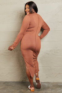 For The Night Bodycon Dress in Caramel