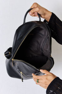 Shift In Motion Faux Leather Backpack