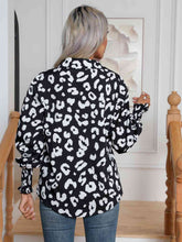 Load image into Gallery viewer, Wild Beauty Printed Collared Neck Buttoned Lantern Sleeve Shirt
