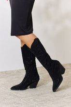 Load image into Gallery viewer, City Lights Rhinestone Knee High Cowboy Boots
