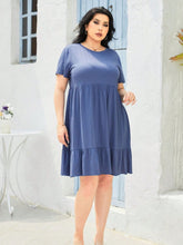 Load image into Gallery viewer, Round Neck Short Sleeve Dress
