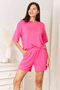 Lounge Life 2pc. Short Sleeve Top and Shorts Lounge Set (multiple color options)