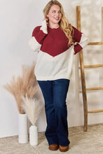 Load image into Gallery viewer, Chase The Moments Color Block Dropped Shoulder Knit Top
