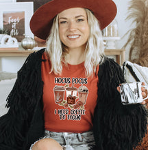 Load image into Gallery viewer, Hocus Pocus Coffee To Focus Graphic T-Shirt
