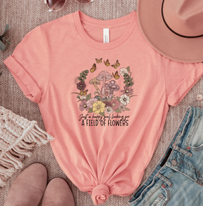 Just a Happy Soul Looking for a Field of Flowers Graphic T-Shirt