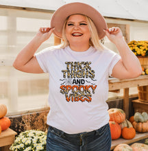 Load image into Gallery viewer, Thick Thighs and Spooky Vibes Graphic T-Shirt
